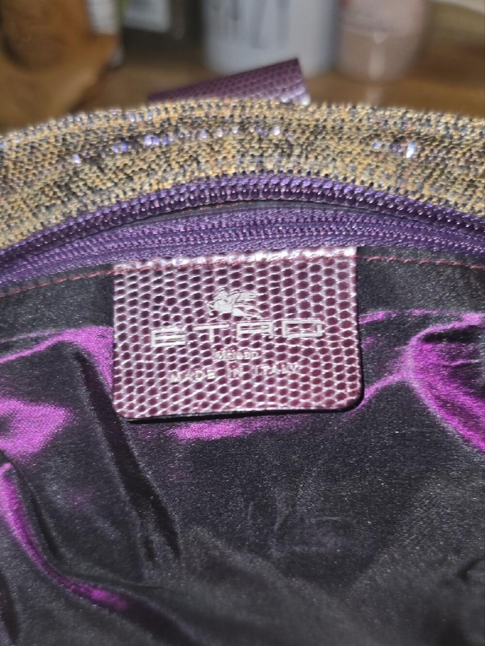 ERTO MILANO SMALL SHOULDER BAG WITH PAISLEY DESIGN - Picture 10 of 13